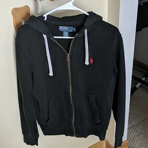 Polo zip up hooded sweatshirt size small